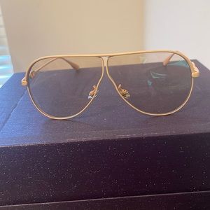 Dior Camp Sunglasses- light pink. Worn once. Case/ authentication card included